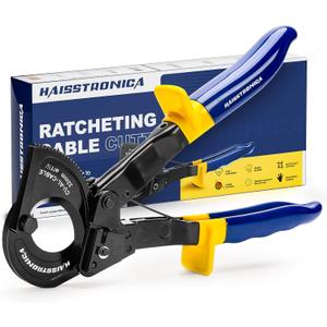 haisstronica Ratchet Cable Cutters,Heavy Duty Wire Cutters for Cutting Electrical Copper & Aluminum Cable Wire Up to 240mm(500 Kcmil)
