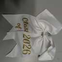 1 PCS Graduation Cap Bow Class of 2026 8 Inch DIY Hair Accessories with Glitter Letter Stickers for Cap Decorations
