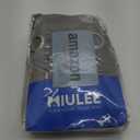 MIULEE 2 Panels Velvet Curtains Solid Soft Grommet Grey Curtains Blackout Thermal Insulated Soundproof Room Darkening Curtains/Drapes/Panels for Living Room Bedroom 52 x 90 Inch