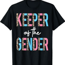 Keeper of The Gender Auntie Loves You Baby Shower Aunt Women T-Shirt SIZE L