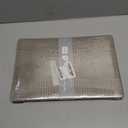 DTangLsm Compatible for Crocodile MacBook Pro 16 inch Case 2020 2019 Release A2141 Touch Bar, Crocodile Skin Alligator PU Leather Hard Shell Case for Older MacBook Pro 16" and Keyboard Cover, Silver