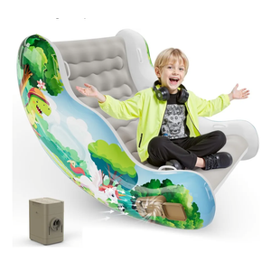 Sensory Chair for Kids, Inflatable Rocking Chair for Kids with Autism & ADHD, Air Cloud Rocker for Toddler as 3 4 5 6 7 8 Year Old Boy Girl Gifts, Autism Sensory Products Training Body Coordination
