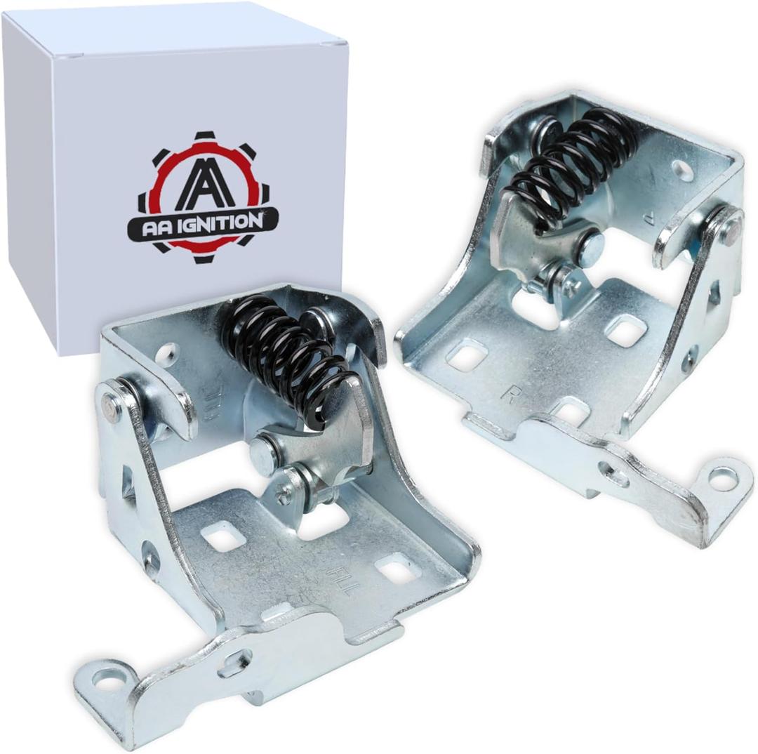 AA Ignition Front Lower Left and Right Door Hinge 1 Pair Replacement Compatible with Chevy, GMC & Cadillac - Silverado, Tahoe, Sierra, Suburban, Yukon, XL - Replaces 20969645, 20969646, 15877405