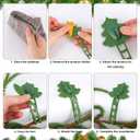 12pcs Christmas Garland Hangers, Silicone Holder Durable Christmas Garland Hanger for Mantle Practical Hook Accessories for Front Door Frame Staircase Fireplace Party Supplies (Green)