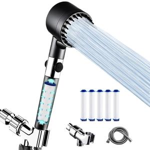 Shower Head with Filters, High Pressure Water Flow and Multiple Spray Modes Filtered Shower Head With Handheld, Power Wash for Hard Water, Showerhead with On/Off Switch for Pets Bath