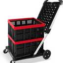 Collapsible Shopping Carts with Crates for Groceries