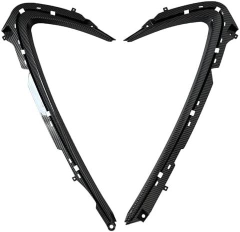 WOMELF Carbon Fiber Look Body Frame Side Inner Cover Infill Panel Trims Fairing Cowl Compatible with Suzuki GSXR1300 Hayabusa 2021-2024, Black, RTF34F