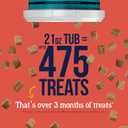 Stewart 100% Beef Liver Dog Treats, 21 oz Tub, ~475 Pieces, Freeze Dried Raw, 50% Protein, Single Ingredient Training Treats or Meal Topper, Grain Free, Gluten Free (EXP 04/06/28)
