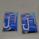 Hardware Essentials 852102 Over The Door Hook Small Plastic White, Pack of 2
