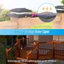 VOLISUN 4x4 Solar Post Cap Light 16pack,Solar Fence - Post Lights Outdoor Waterproof for Wooden/Vinyl Post, White Deck Post Cap Light Solar Powered with Warm White for Garden/Patio/Porch, Black