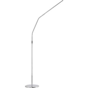 Daylight Slimline 4 LED Floor Lamp in Brushed Steel - 6,000K, 3,200 Lux, 4 Brightness Levels, USB-C Charging Port, Anti-Glare Diffuser, Flexible Design, Art & Craft, Sewing, Nail Salon