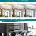 Dimmable Led Ceiling Light with Remote Control 31.5in Modern Linear Flush Mount Ceiling Lighting Fixture Acrylic Long Ceiling Lamp for Living Room Kitchen Dining Room Hallway (White), 1 Pack,31.5inch