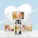 Mr & Mrs Picture Frames,Cherish Every Memory,4 opening photo collage,Silver Plating,Wedding Gifts