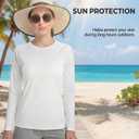 Women's Sun Protection Shirts UV SPF UPF 50+ Long Sleeve Rash Guard Fishing Running Quick Dry Lightweight White