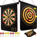 BATURU Magnetic Dart Board for Kids, Teens, and Adults  Double-Sided Dart Board Game with Strong Magnetic Darts, Roll-Up Portable Design, Gifts for Teen Boys, Family Parties, Camping, and Birthdays