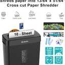 Paper Shredder for Home,10-Sheet Cross Cut with 13L Basket, P-4 Security Level,3-Mode Design - Shreds CD and Credit Card,Shredders for Home Use