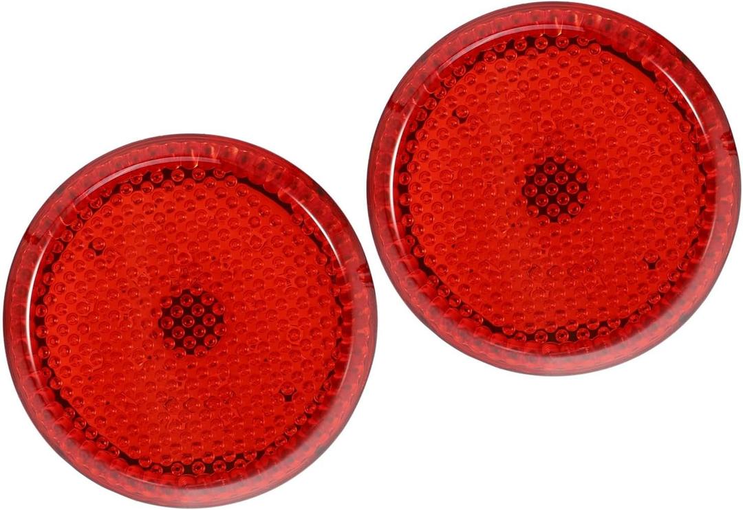 Rear Bumper Reflector Fog Brake Tail Light 81910-02040 8191002040 Red LED for Toyota Corolla 2009-2010 Plastic Red Lens (Set of 2) Replacement