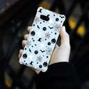 2 x for Google Pixel 7a Case Halloween Pumpkin Skull, Cute Design Girls Shockproof Soft Slim Women Mobile Back Cover Clear Phone Case for Google Pixel 7a (black pumpkin bat)