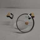 4L Simmer Pot Clear Cook Pot Heat Resistant Cooking Pot Cookware Glass Saucepan with Cover and Wooden Handle for Stove for Potpourri, Pasta, Noodle,Soup,Milk