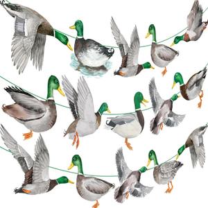 Mallard Duck Banners Duck Hunting Party Banners Duck Theme Birthday Party Decoration for Duck Hunter Baby Shower Supplies