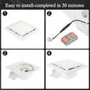 Bathroom Exhaust Fan with Light 145 CFM, 11.8" Panel, 1.0 Sone Low NoiseCutout Size 10" x10"Duct 4 Inch Quiet Bath Ceiling Vent Fan Combo with 6500K 1200LM LED Light, for Bathroom, Laundry, Shower