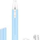 Eyebrow Trimmer, Precision Electric Eyebrow Razor for Women Battery-Operated Facial Hair Remover with Comb No Pulling Sensation Painless for Face Chin Neck, Upper-Lip, Peach-Fuzz, Hellblau Blue