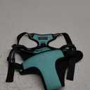 PoyPet No Pull Dog Harness, Reflective Comfortable Vest Harness with Front & Back 2 Leash Attachments and Easy Control Handle Adjustable Soft Padded Pet Vest for Small Medium Large Dogs (Mint Blue,M)