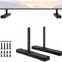 Metal Table Top TV Legs for Samsung, Only for Samsung QN75Q60RAFXZA 2019 Model TV Stand Legs BN96-49091A for Samsung TV Feet No Wall Drilling Easy Installation (Only for Model We Listed)