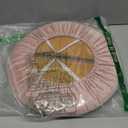 Memory Foam Stool Cushion Round Padded Bar Stool Covers Cushions Velvet Round Chair Seat Cushions Slipcover Elastic Non-Slip Band Removable Washable Zipper for Wood Metal Stools Pink 15.7in