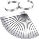 Hicarer 18 Pieces Adjustable Cuff Bracelet Blanks Stainless Steel Bangle Blanks DIY Cuff Bracelet Blank for Making Presents Stamping Jewelry, 3/ 8 x 6 Inches
