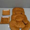 GFU Infant Car Seat Insert Head and Body Support, Reversible Newborn Insert for Carseat with Strap Pads, Soft Stroller Cushion Pillow Insert for Boys and Girls, Fits for Stroller, Swing, Brown