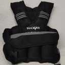 Yes4All Adjustable Weighted Vest 11-20lbs with Reflective Strip, Large Weight Vest for Strength Training for Men & Women (Black)