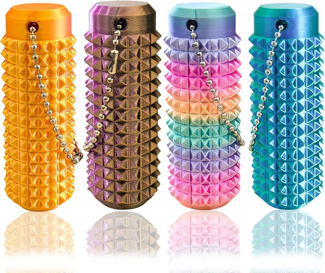 3 x 4Pcs Little Ouchies Pain Fidget, Pain Stim Fidget, Pocket Mini Fidget Toy for Adults,3D Printed Venting Key Pendant, Anxiety Relief Items Pain Stim Bumpy Fidge Novelty Gift Bags for Kids