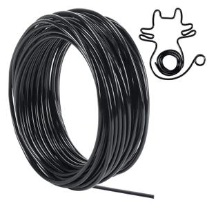 Tenn Well 9 Gauge Aluminum Wire, 50 Feet 3mm Bendable Metal Craft Wire for Sculpting, Armature Making, Jewelry Making, Wire Weaving and Wrapping (Black) (9 Gauge, Black)