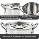 IMUSA 12 Quart Stainless Steel Stock Pot with Lid
