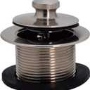 Westbrass D3324-07 1-1/2" NPSM Pull & Drain Bathtub Plug, Coarse Thread, Satin Nickel