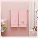 2 Pcs Pink Rose Hand Towels for Bathroom Decorative Rose Flower Bathroom Towels Embroidered 100% Cotton Spring Floral Hand Towels 13.4x29 Inch for Guest Room Valentine Gift (Pink,Rose)
