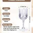 Ciaell 24PCS Plastic Wine Glasses - 7 Oz Plastic Goblets for Party - Clear Vintage Drinking Glasses - Disposable Water Goblets Set for Wedding, Bar, Wine, Beer, Juice, Cocktail, Whiskey