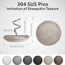 Leather Upholstery Twist Pins, 12 Pack – Multi-Purpose Headliner & Slipcover Holders for Couch, Bed Skirt, Furniture and Upholstery –Fashionable, Soft and Durable Fabric (24, Light Brown)