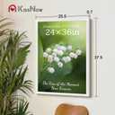 24x36 Poster Frame 4 Pack, Textured White Solid Wood Picture Frame, Wall Hanging