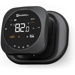 Smart Thermostat 3H/2C, WiFi Household Thermostat for Heat Pump and Conventional Multi-Stage System, Easy DIY Installation, Voice Control, Support Alexa and Google Home, C-Wire Required