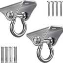 SELEWARE Heavy Duty Swing Hangers Stainless Steel Swing Hooks Ceiling Mount Swing Hardware for Porch Swing Set Hammock Chair Heavy Bag Yoga Silk 2 Pack