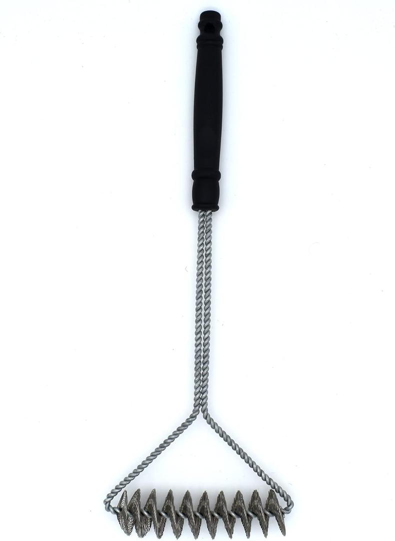 Brushtech 16" Quad Spring Safety Grill Brush - Durable & Safe Wire Springs, Long-Handle Grill Cleaning Brush for Gas & Charcoal Grills - Must-Have BBQ Tools, Gift for Men/Dad, Made in USA