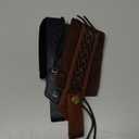 2 Pcs Medieval Faux Leather Pouch Portable Drawstring Purse Medieval Belt Pouch Vintage Renaissance Belt Pouch Dice Bag for Men Women Costume Accessories (Black, Brown)