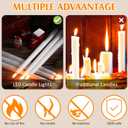 Reginary 36 Pieces Flameless Taper Candles Battery Operated Bulk 11" Plastic Lights LED Candlesticks Window Candles for Birthday Wedding Church Decor Party Supplies(White)