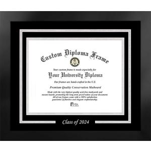 Campus Images Class of 2024 Single Mat 11w x 8.5h Silver Embossed Diploma Frame