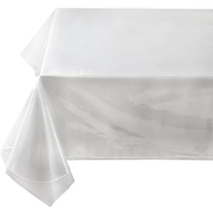 Heavy Duty Clear Plastic 100% Waterproof Tablecloth Protector, Vinyl Table Cloth, Oil Proof Wipe Clean Table Cover for Dining Tables, Parties and School Projects (54" x 70" Rectangular)