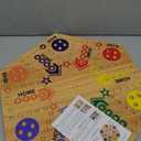 Wooden Board Game, Board Game Original Marble Game Double Sided Painted 2 to 6 Player Fast Track Wooden with 6 Colors 24 Marbles 6 Dice for Adults Kids Family (24 INCH)