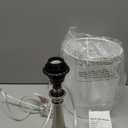 Boncoo Touch Control Table Lamp, 3 Way Dimmable Simple Night Light Lamp with White Lampshade Silver Metal Base, Small Bedside Table Lamp for Bedroom, Office, Dorm, A19 9W 3000K Bulb Included