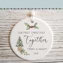 Our First Christmas Together Ornament 2025, 1st Year Xmas Keepsake, Relationship Ornament to Boyfriend, Gift for Newlywed Couples